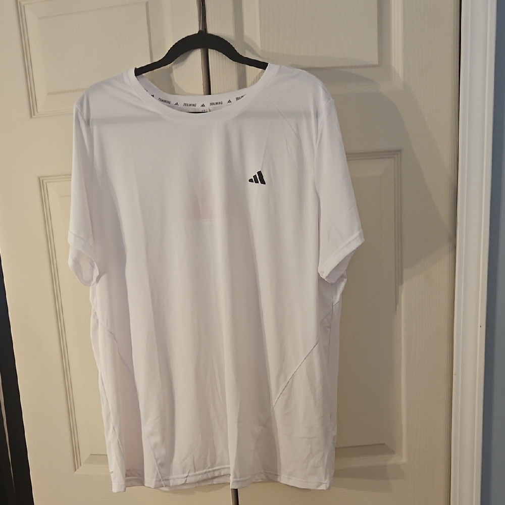 Adidas White Short Sleeve Tee Casual Cotton